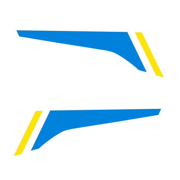 Pyramid Plastics Pyramid belly pan decals | blue & yellow set | yamaha xsr 900 2022>current